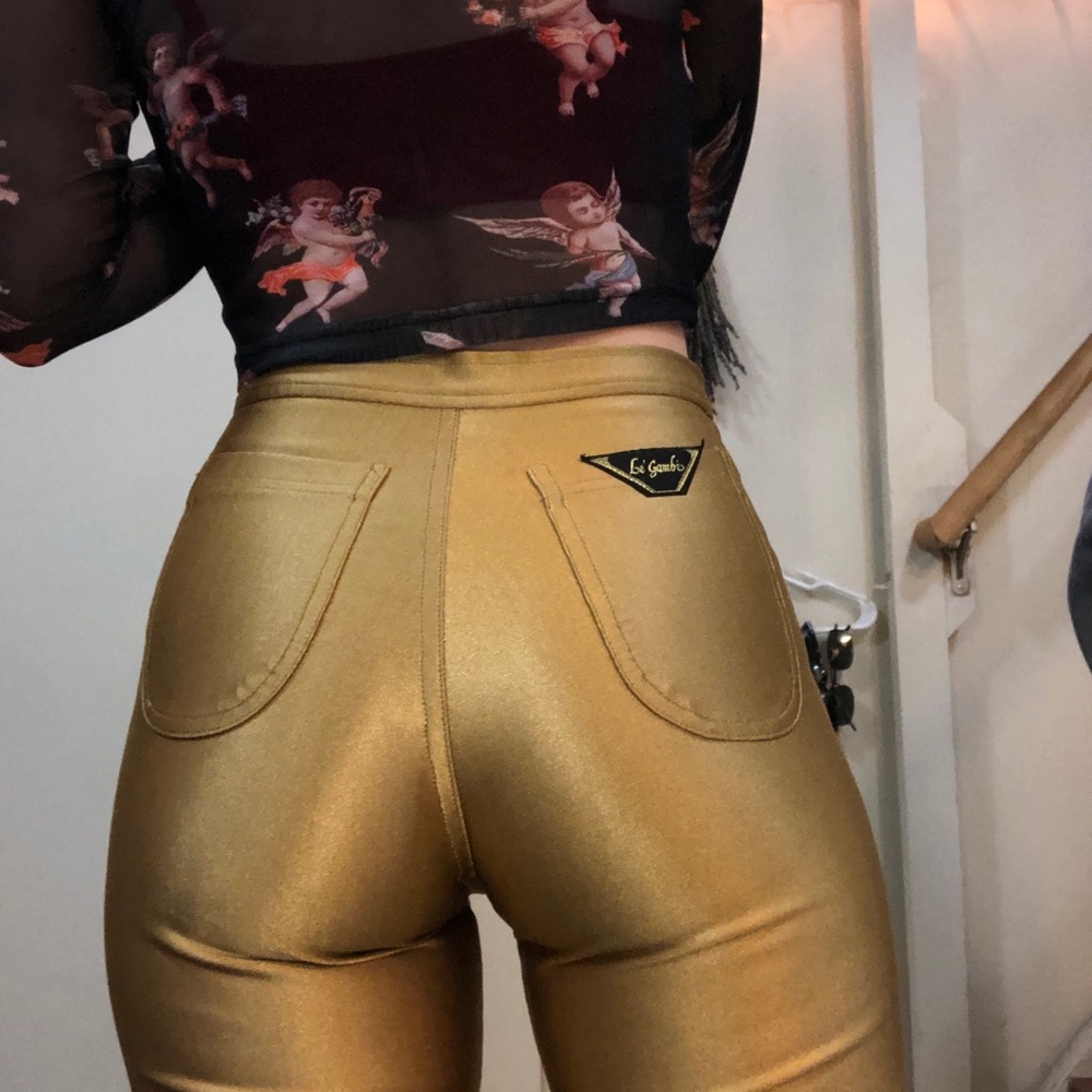 Vintage gold disco pants (le Gambia)